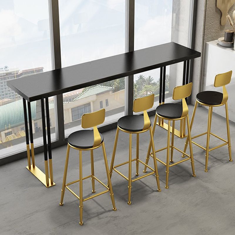 Rectangle Counter Table Modern Rectangle Bar Counter Table Wood Bar Counter Table with Metal Legs