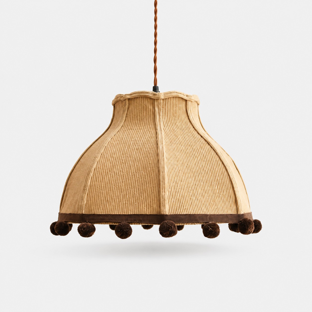 Light Khaki fabric pendant light