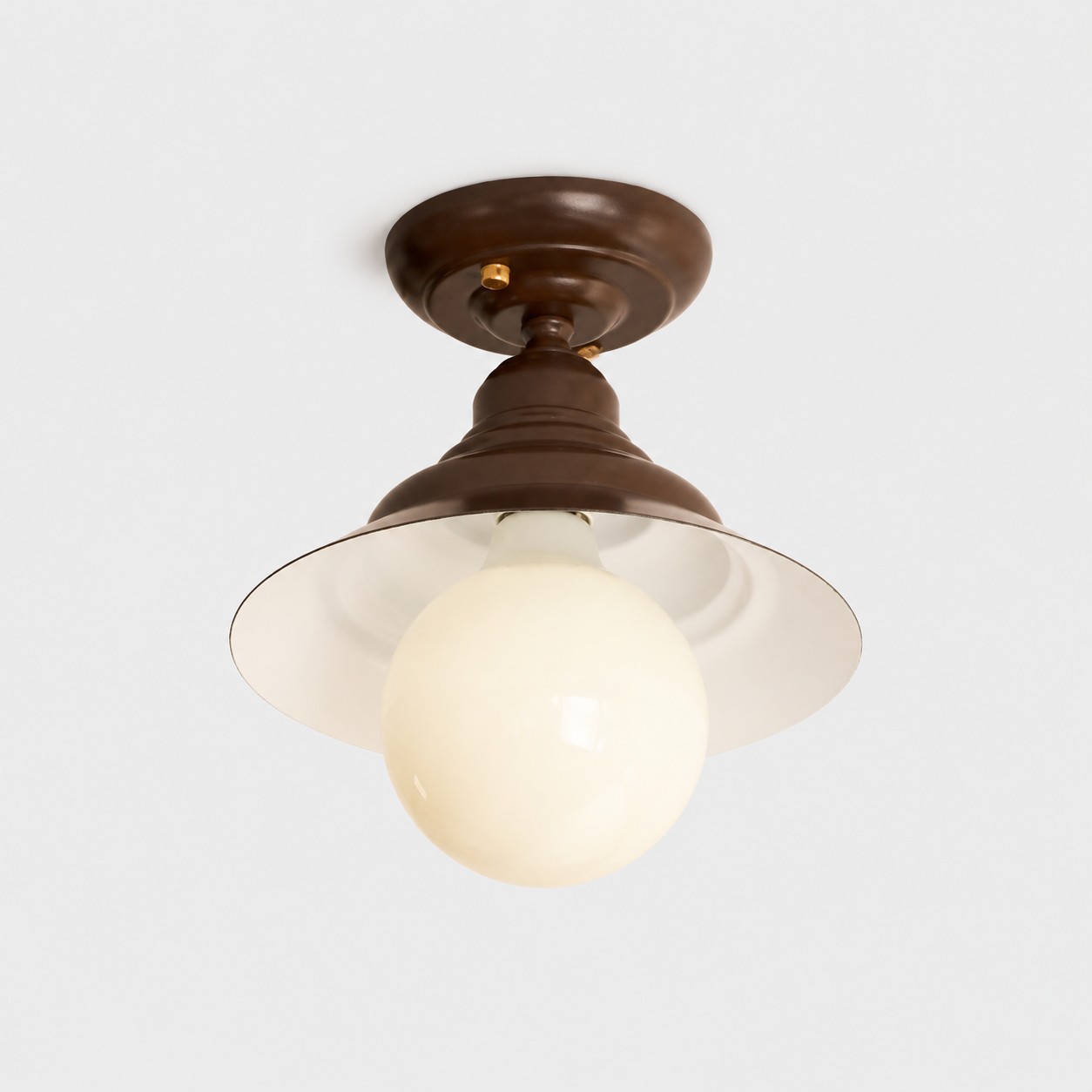Chestnut brown vintage metal ceiling light