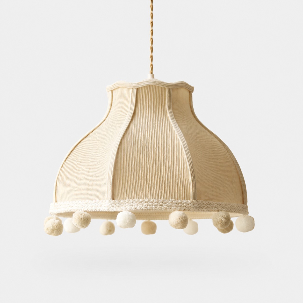 Milk White fabric pendant light